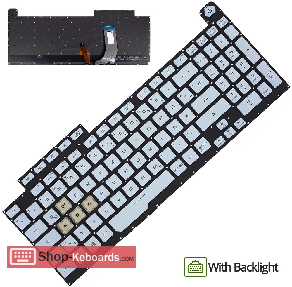 Asus 0KNR0-661SSF00  Keyboard replacement