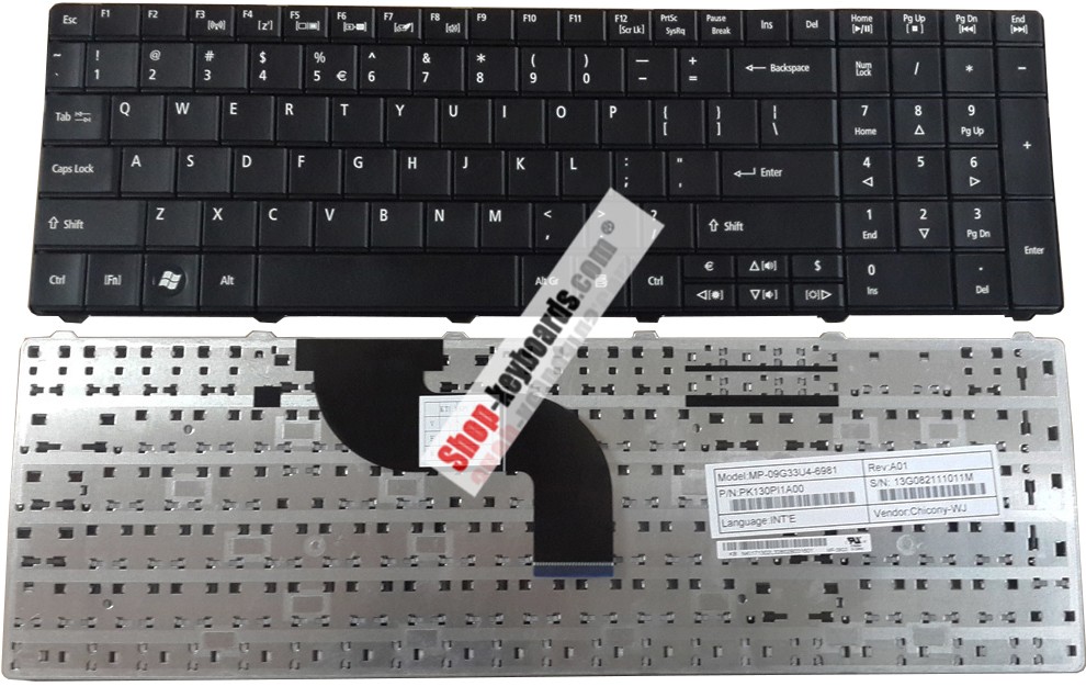 Acer NSK-AUB0G Keyboard replacement
