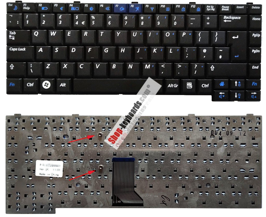 Samsung NP-P560-AS01UK Keyboard replacement