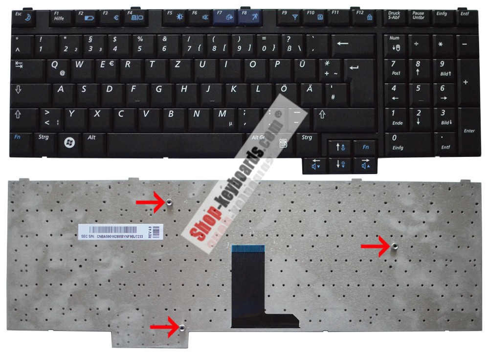Samsung BA59-02359G Keyboard replacement