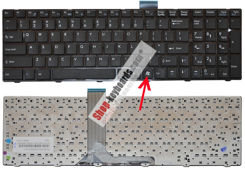 MSI S1N-3EFR2C1-SA0 Keyboard replacement