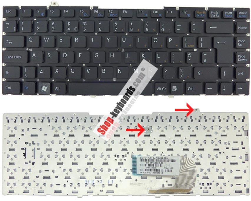 Sony VAIO VGN-FW140EW Keyboard replacement
