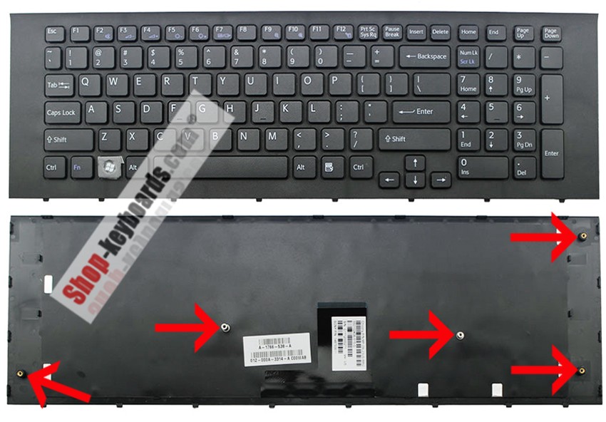 Sony MP-09L23U4-8863 Keyboard replacement