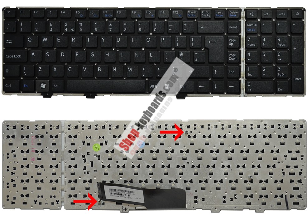 Sony Vaio VGN-AW92CJS Keyboard replacement