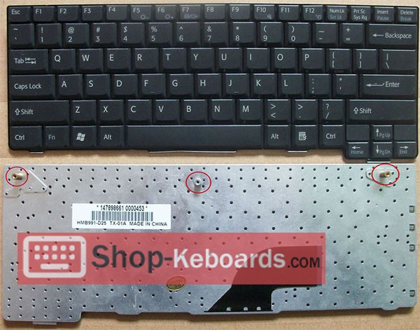 Sony VAIO VGN-T15C/T  Keyboard replacement