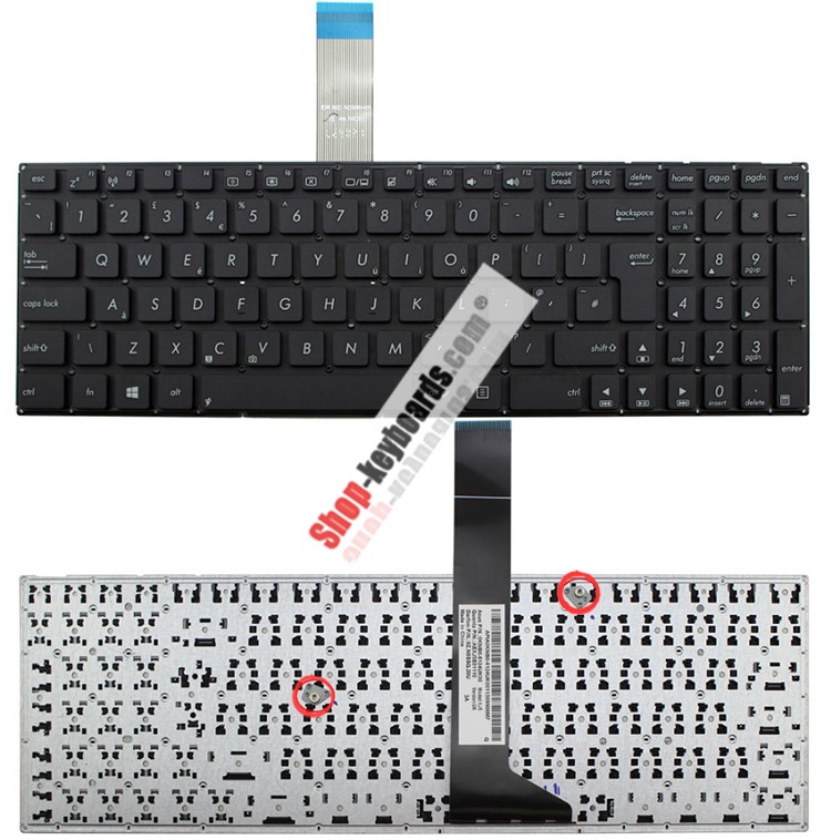 Asus R502A Keyboard replacement