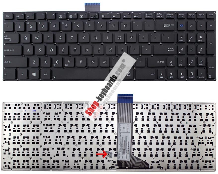 Asus MP-12F56GB-5283W Keyboard replacement