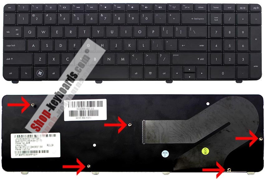 HP G72-B54NR Keyboard replacement