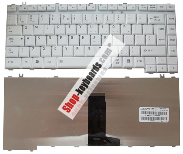 Toshiba 9J.N9082.E2M Keyboard replacement