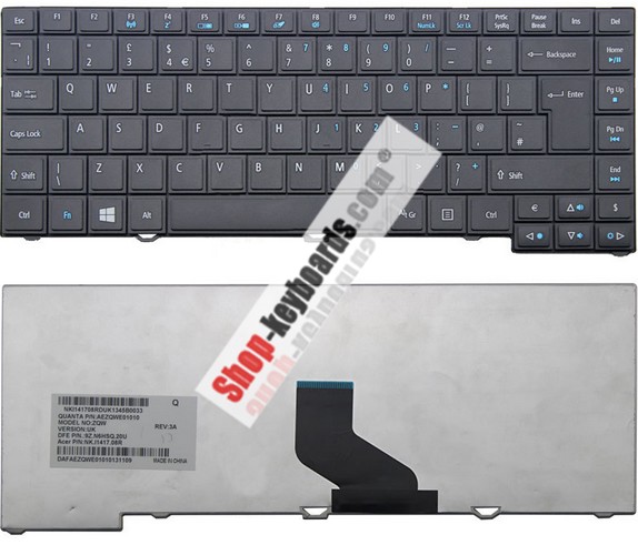 Acer TravelMate 4740ZG Keyboard replacement