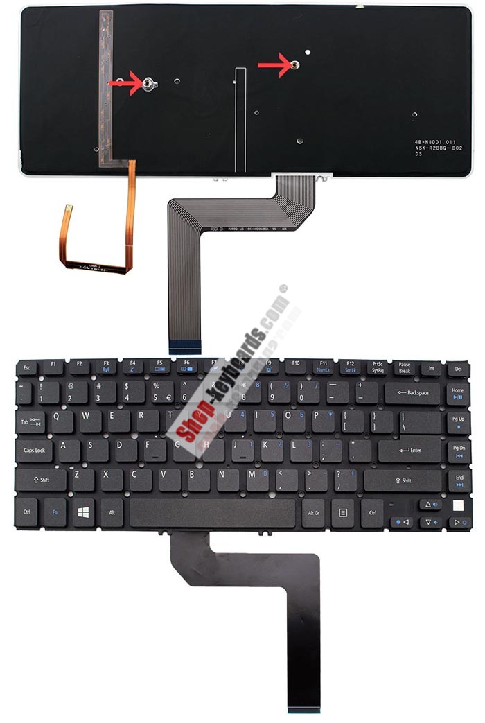 Acer 9Z.N8DBQ.B1D Keyboard replacement
