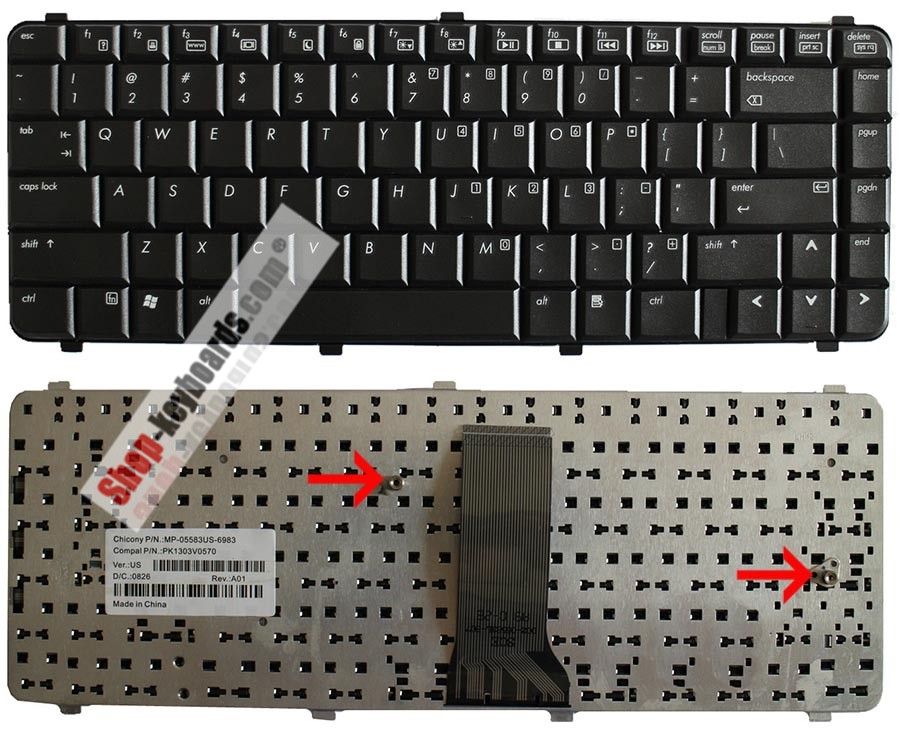 HP 9J.N8282.R0T Keyboard replacement