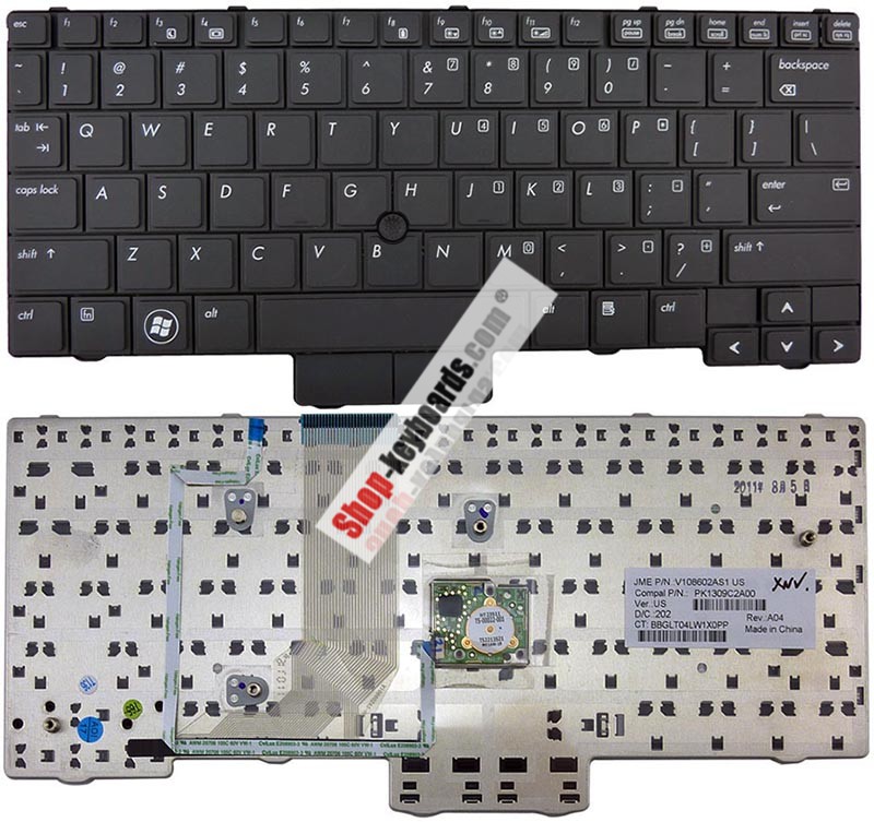HP Elitebook 2540P Keyboard replacement