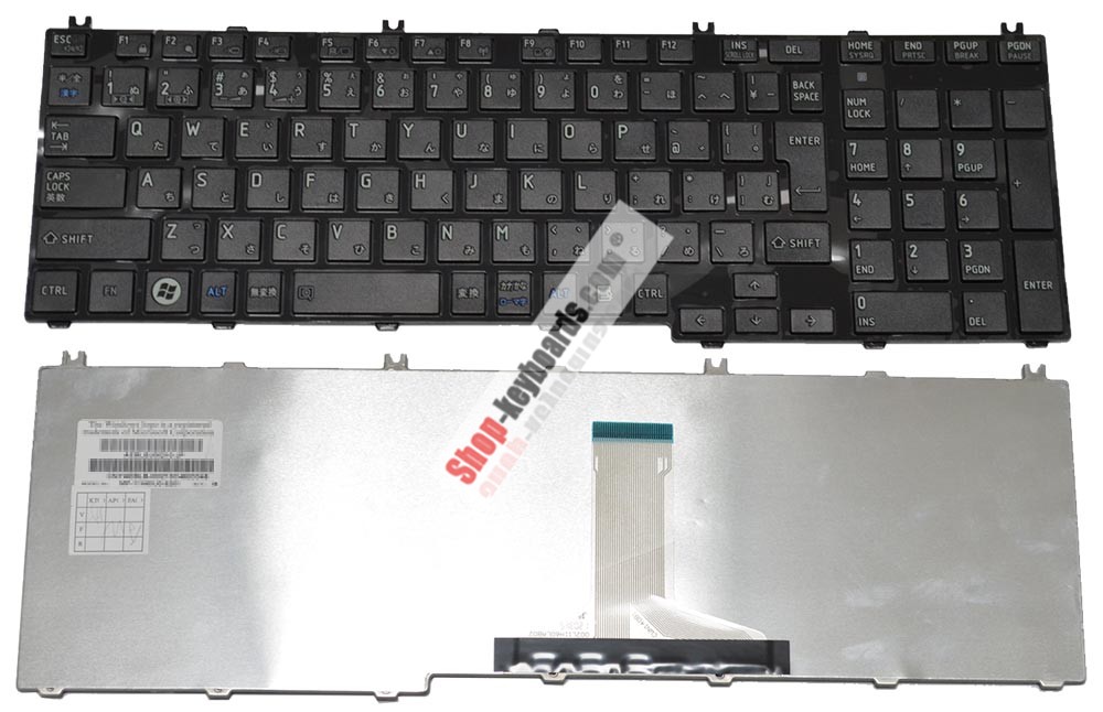 Toshiba AEBLBJ00210 Keyboard replacement