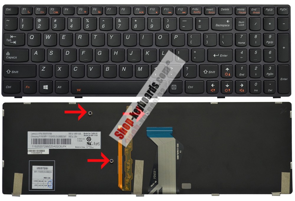 Lenovo Ideapad Y580 Keyboard replacement