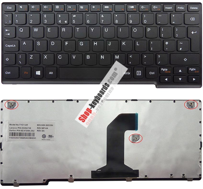 Lenovo 25204715 Keyboard replacement