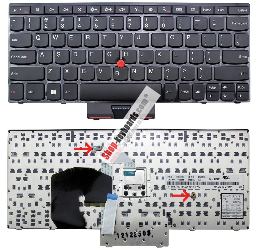 Lenovo 04W2938  Keyboard replacement