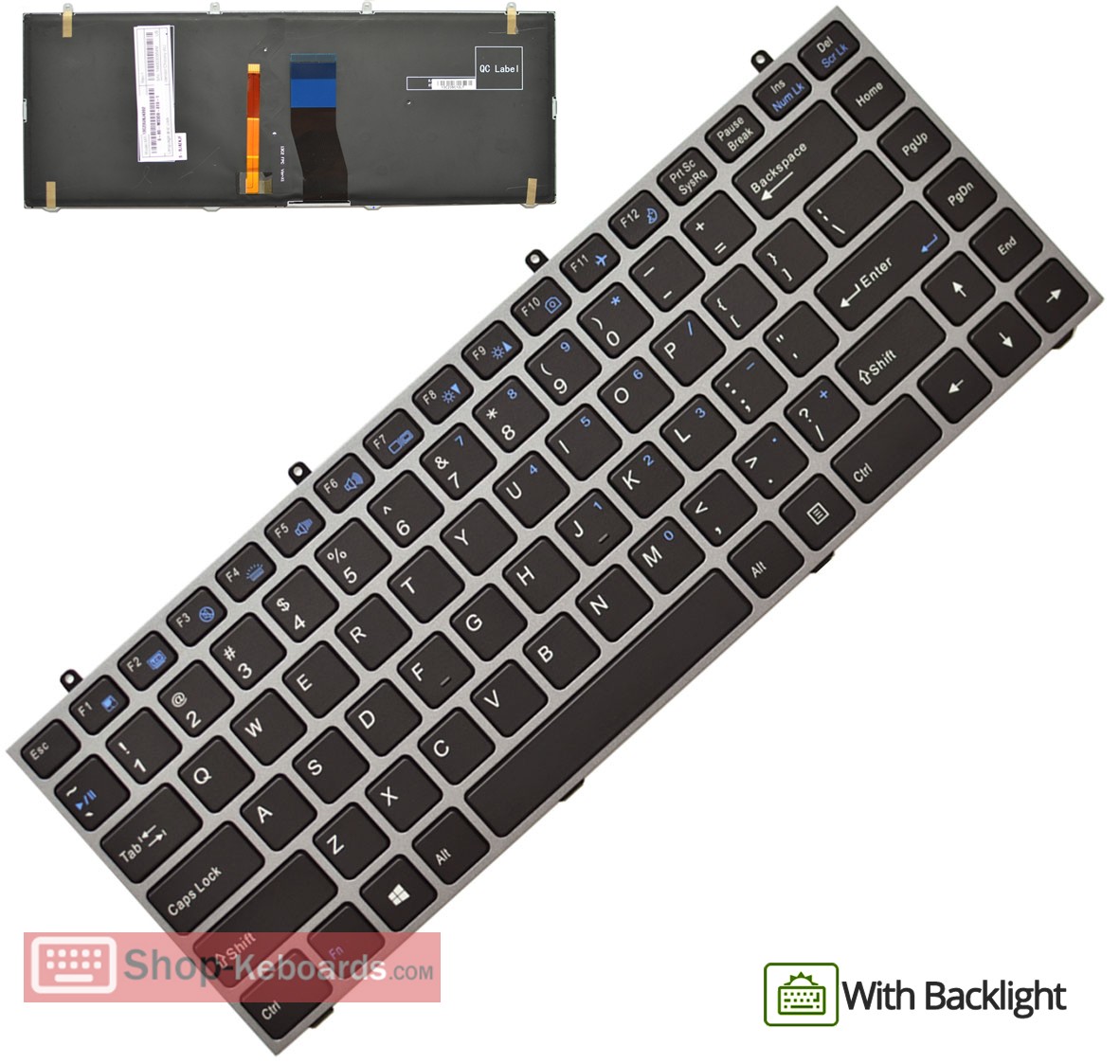 Clevo MP-13C26DOJ4302 Keyboard replacement