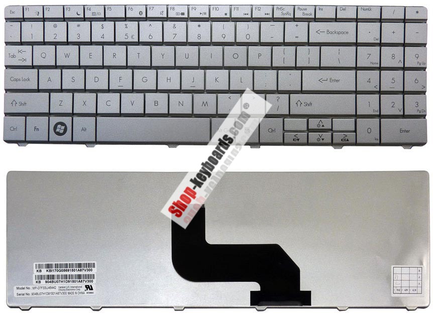 Packard Bell Mp-07F36e0442 Keyboard replacement