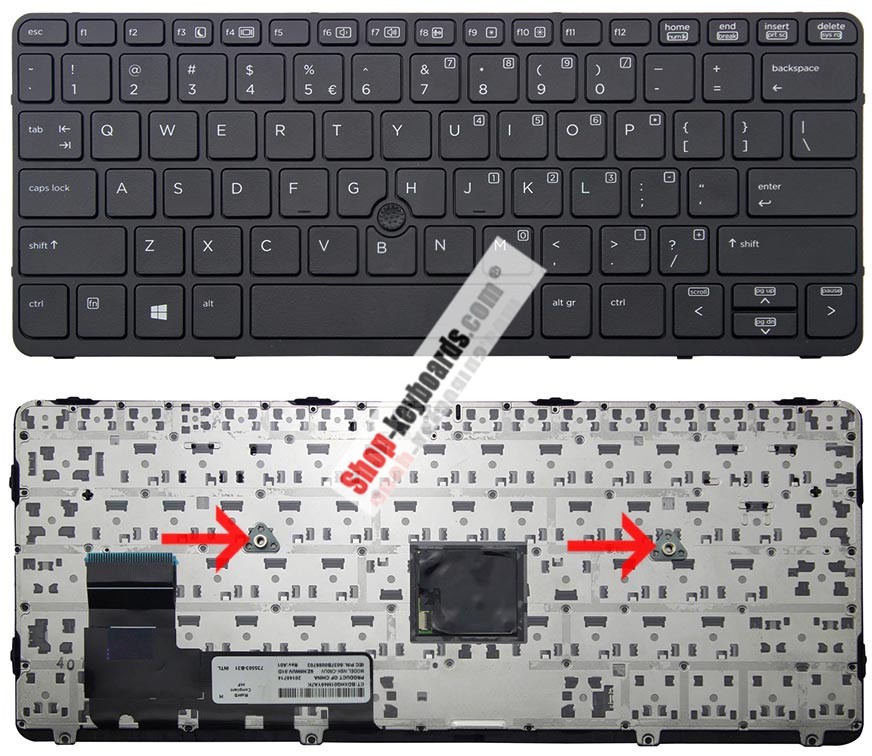 HP 735502-B31 Keyboard replacement