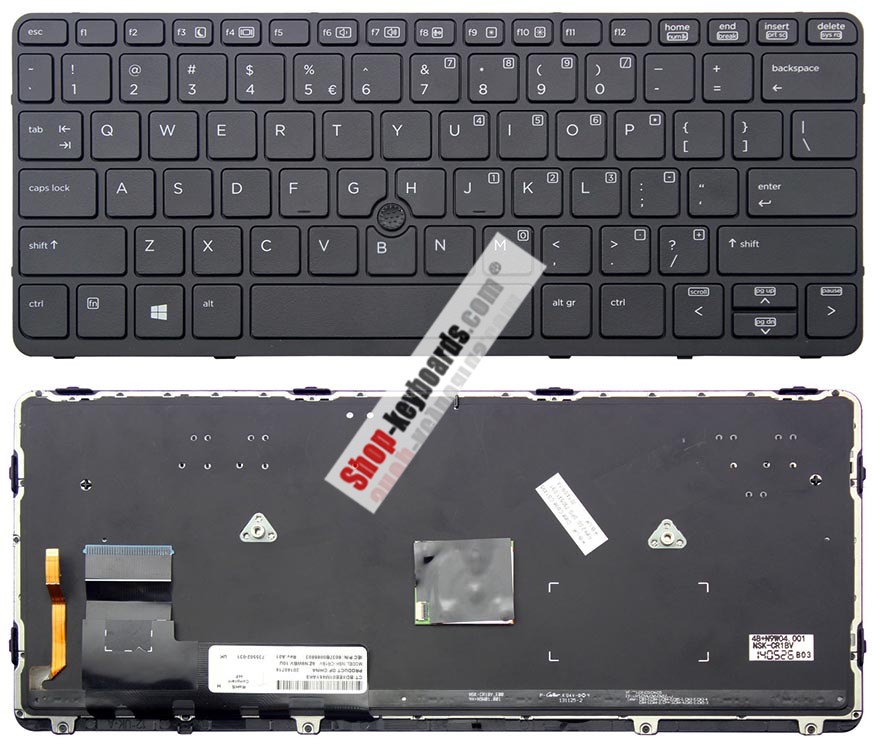 HP EliteBook 820 G2 Keyboard replacement