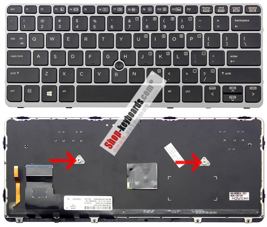 HP 730541-O41  Keyboard replacement