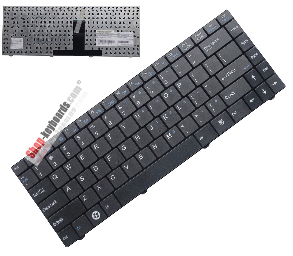 Clevo MP-03083US-4304l Keyboard replacement