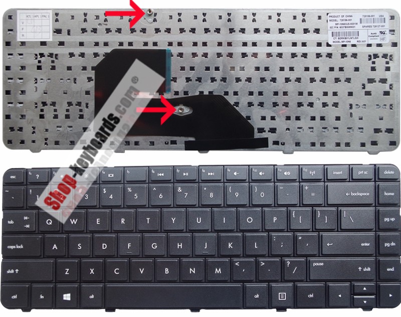 HP 728186-071 Keyboard replacement