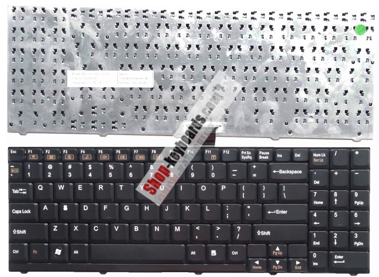 Clevo MP-03753US-4301 Keyboard replacement