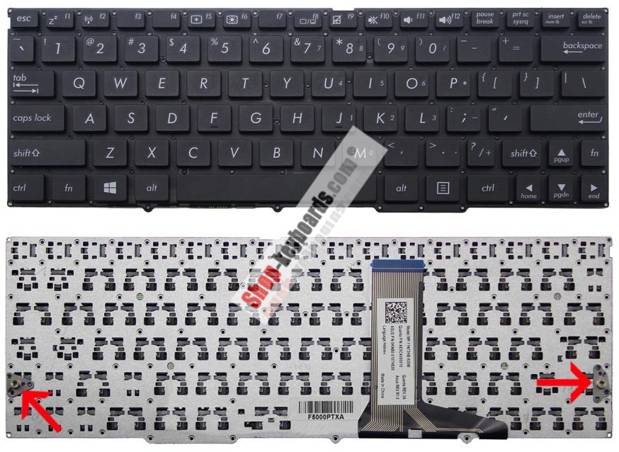 Asus 0KNB0-0131BE00 Keyboard replacement