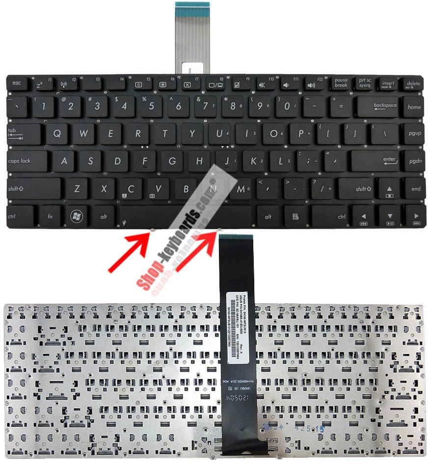 Asus 0KNB0-4622FR00 Keyboard replacement