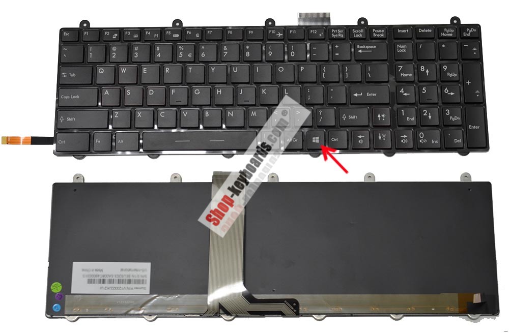 MSI GT780-052AU Keyboard replacement