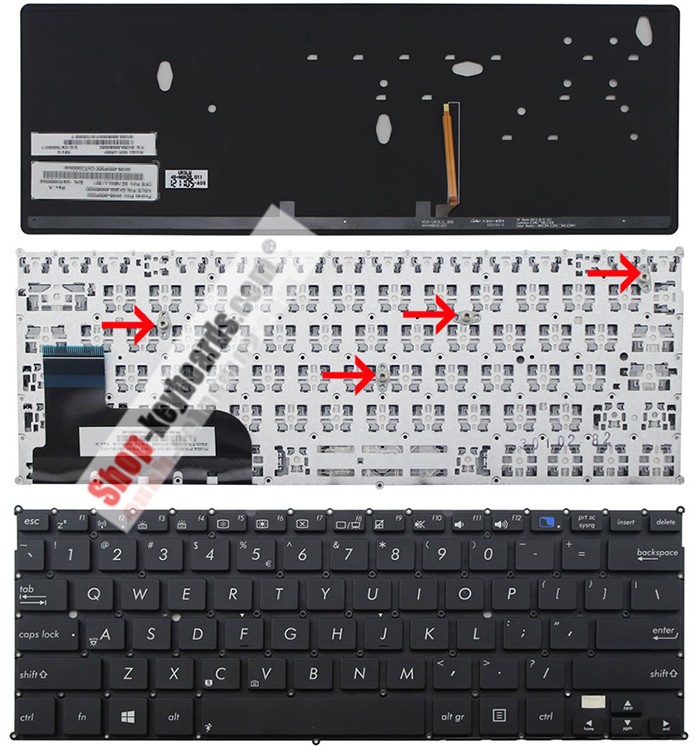Asus 9Z.N8KBU.301 Keyboard replacement