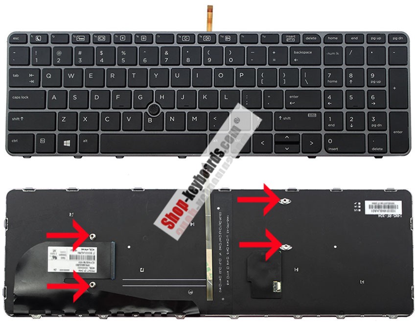HP 821194-131 Keyboard replacement