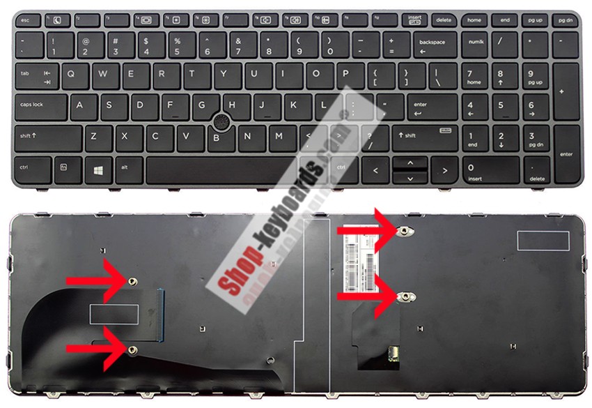 HP 836621-251 Keyboard replacement
