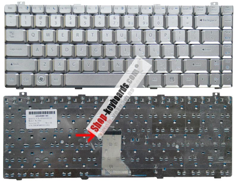 Gateway MP-07A46E0-8391 Keyboard replacement
