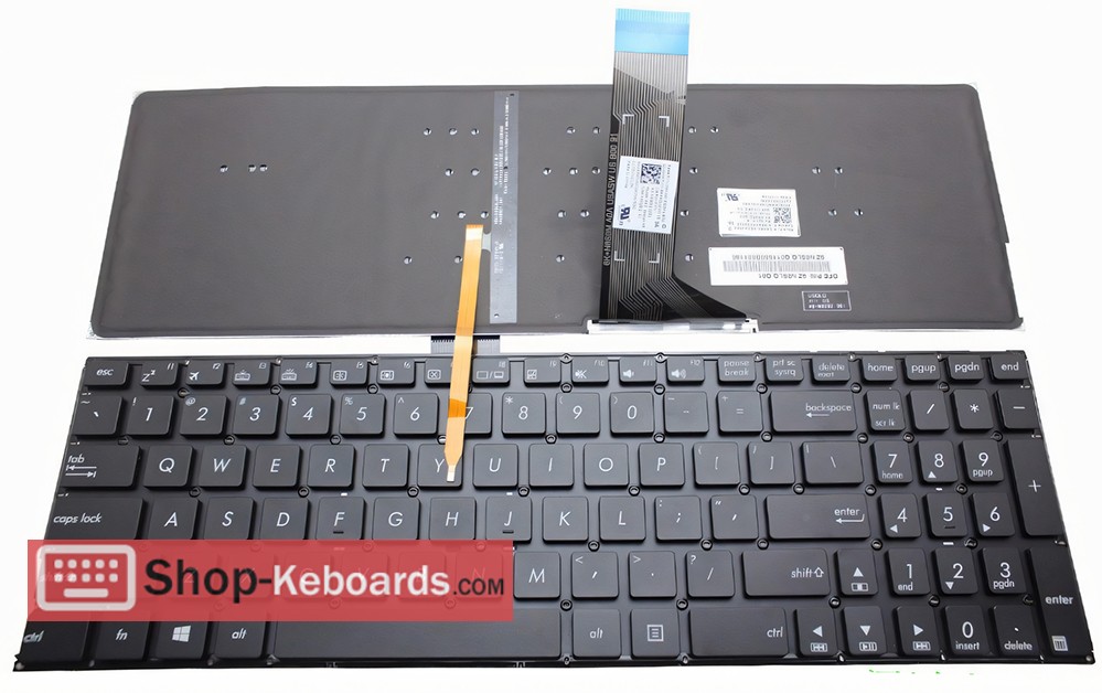 Asus 0KNB0-662HAR00  Keyboard replacement