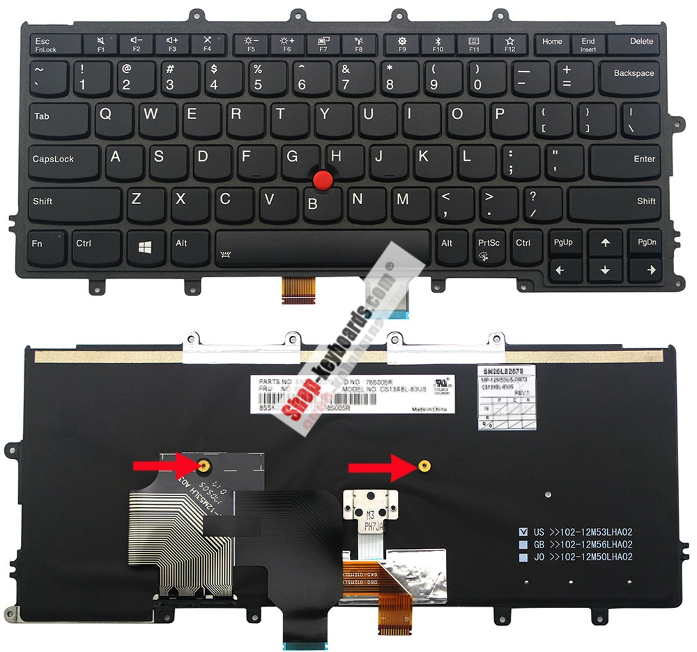 Lenovo MP-12M56I0J3872 Keyboard replacement
