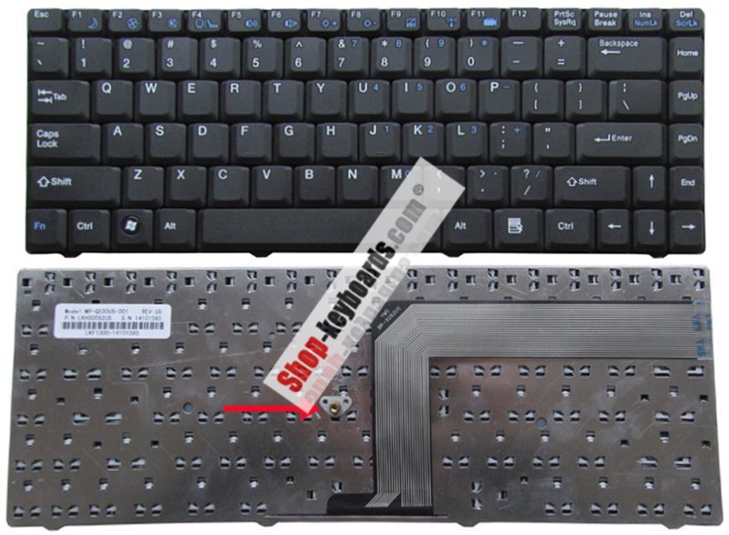 Hasee MP-05696SU-3606 Keyboard replacement