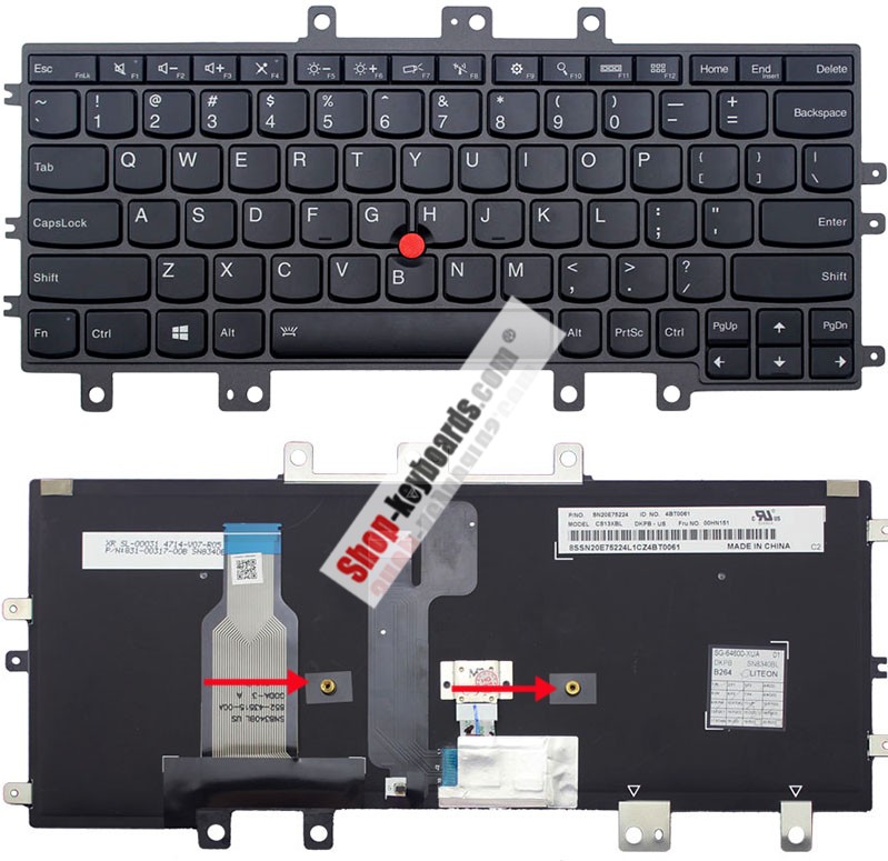 Lenovo 00UR058 Keyboard replacement