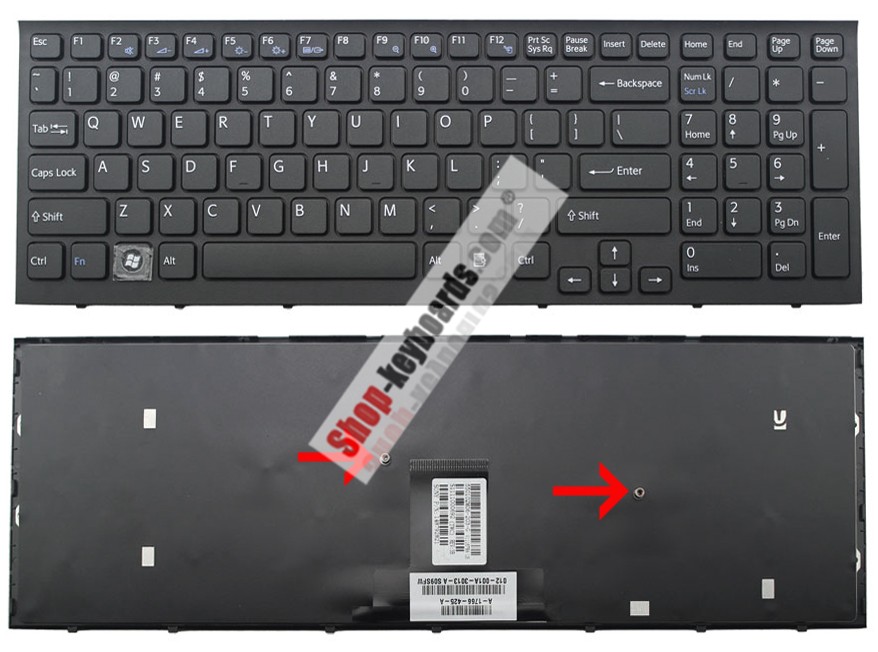 Sony 550102M36-203-G Keyboard replacement