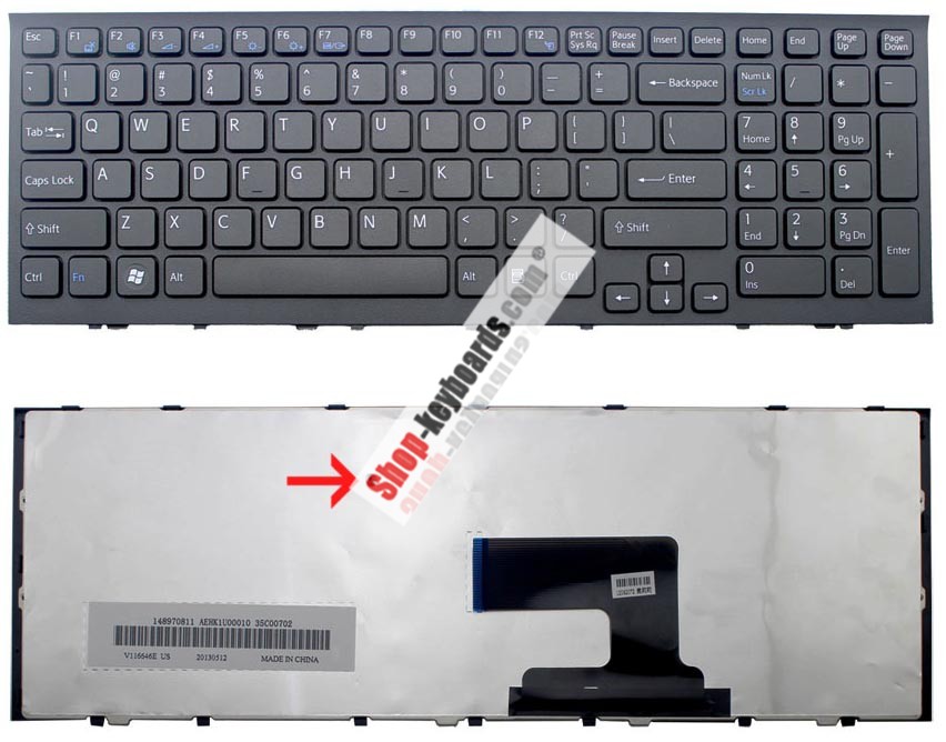 Sony VAIO VPC-EH2IFXW Keyboard replacement