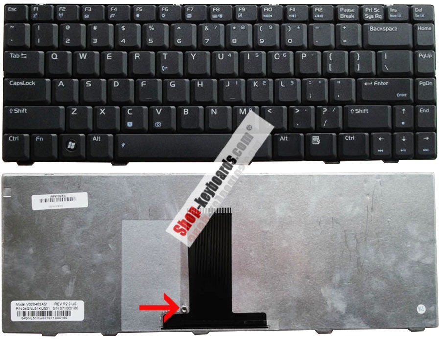 Asus 04GNL51KUS01 Keyboard replacement