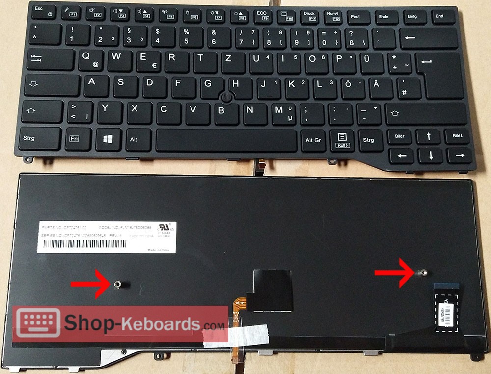 Fujitsu FJM16J76GB6D85 Keyboard replacement