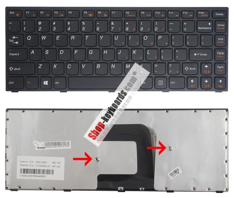 Lenovo 25213097 Keyboard replacement