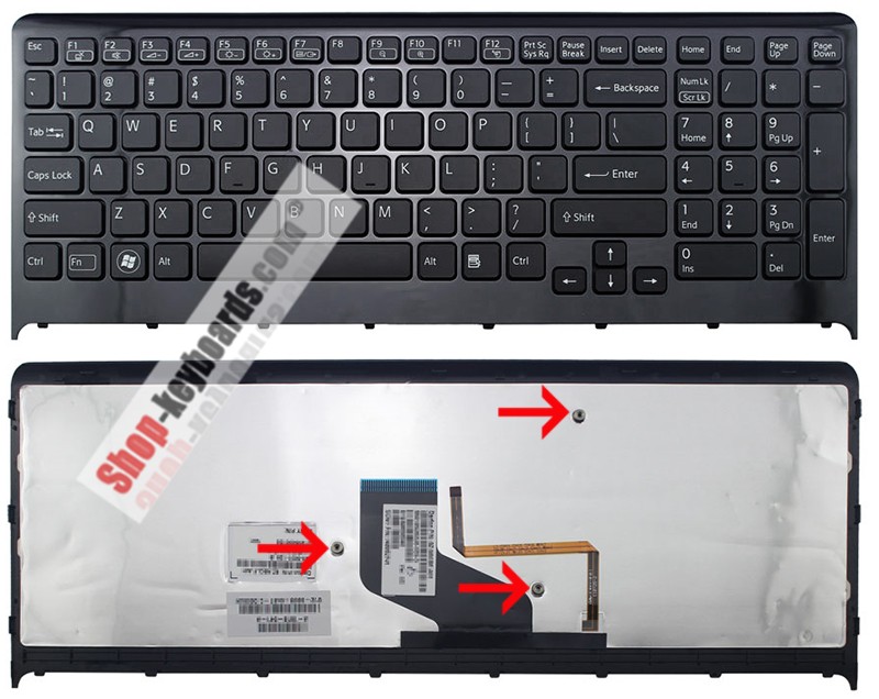 Sony VAIO VPC-F224FDB Keyboard replacement
