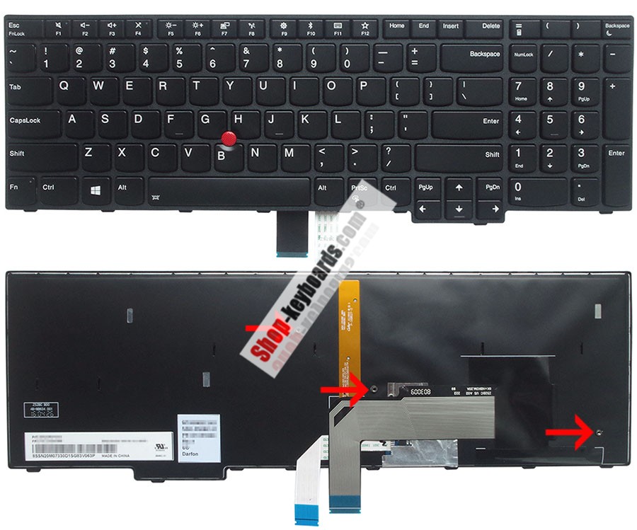 Lenovo NSK-Z58BC Keyboard replacement