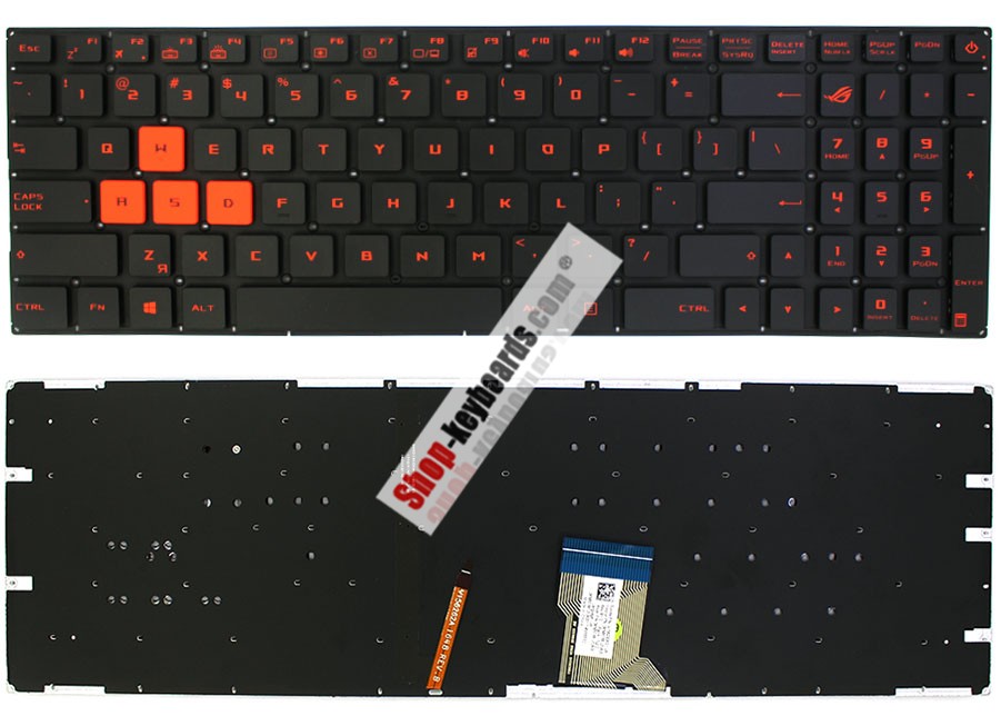 Asus 9Z.N8SBU.C0S Keyboard replacement