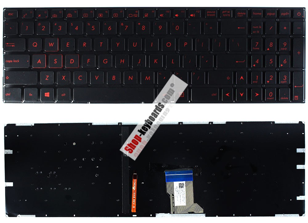 Asus 9Z.N8SBU.C0D Keyboard replacement