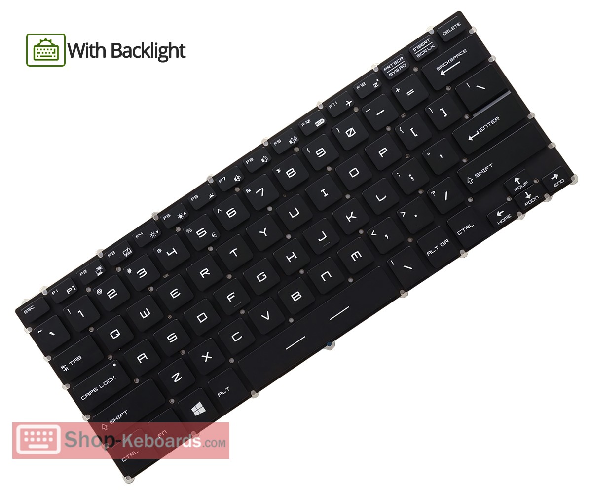 MSI GS43VR 6RE-037FR  Keyboard replacement